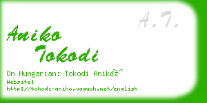 aniko tokodi business card